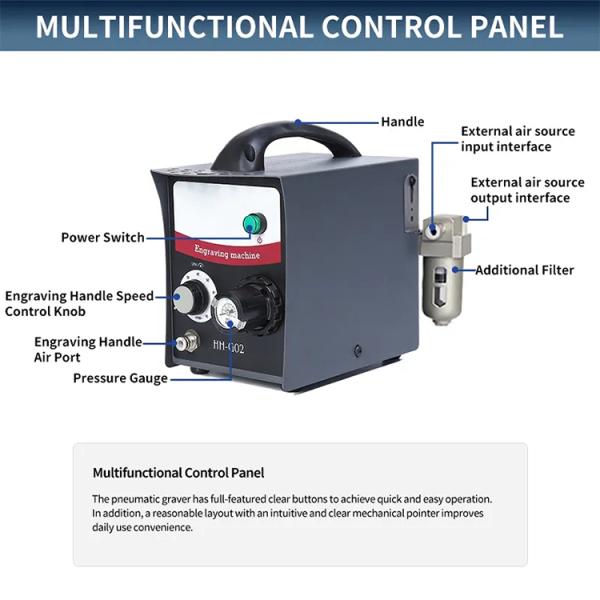 Одиночные законченные инструменты гравировального станка HH-G02 ювелирных изделий пневматические гравируя