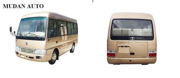 RHD 19 Seater Mini Bus 4.3T Rear Axle , Diesel Coaster Mini Bus Energy Saving