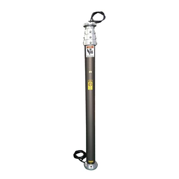 4.2m pneumatic telescopic mast for mobile CCTV trailer 1.5m retracted height CCTV mast electric air compressor driven