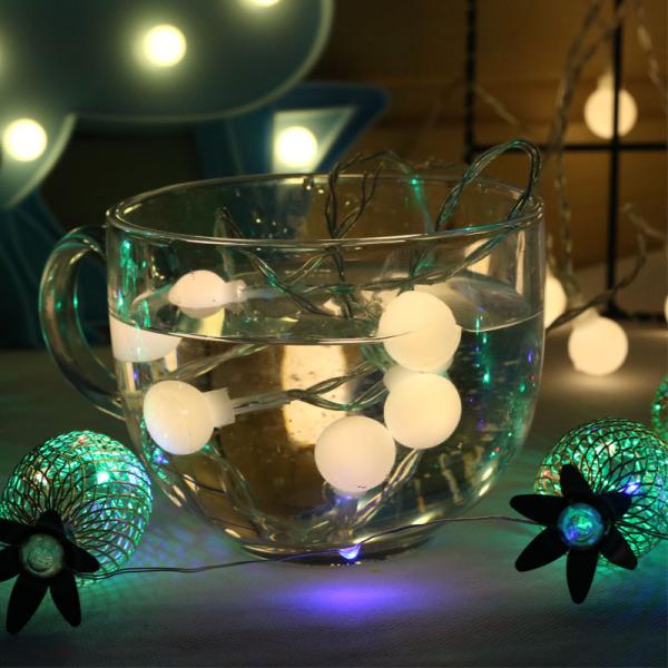 Color Changing Globe String Lights 16.4 ft 50 LEDs Crystal Bubble Ball Fairy Lights with Remote Control Ambient Lighting