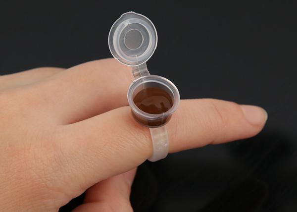 Semi Permanent Pigment Eco Transparent Tattoo Ink Ring Cup With Cap