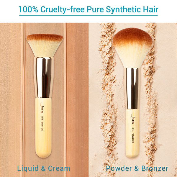 Jessup 25pcs Bamboo Makeup Brushes Set Makeup Foundation Brush Suppliers China Antimicrobial Brush T135