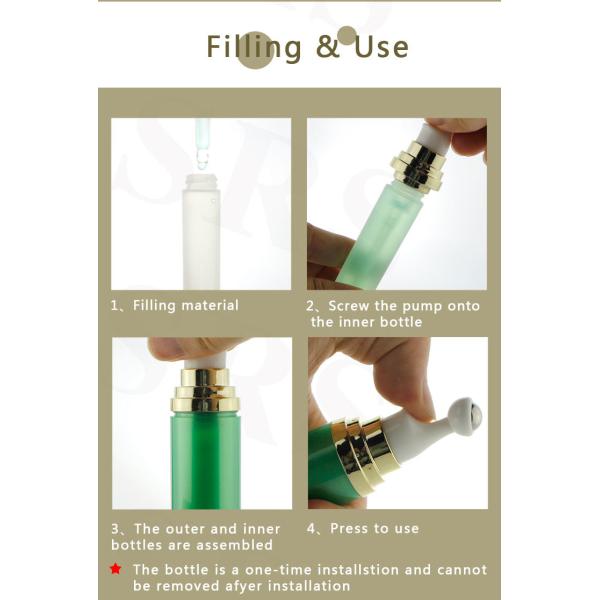 LR002-15ML 20ML Custom Oem Double Wall Acrylic Luxury Hair Scalp Treatment Packaging