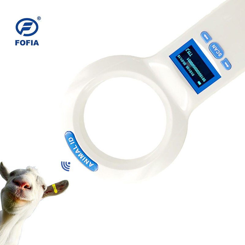 Waterproof FOFIA PT200 RFID Card Reader 128x64 OLED Screen Long Distance Reading (10-20m) ISO11784/5 Protocol 860-960mhz