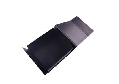 UV Logo Printed Paperboard Folding Gift Boxes , Black Gift Boxes With Lids