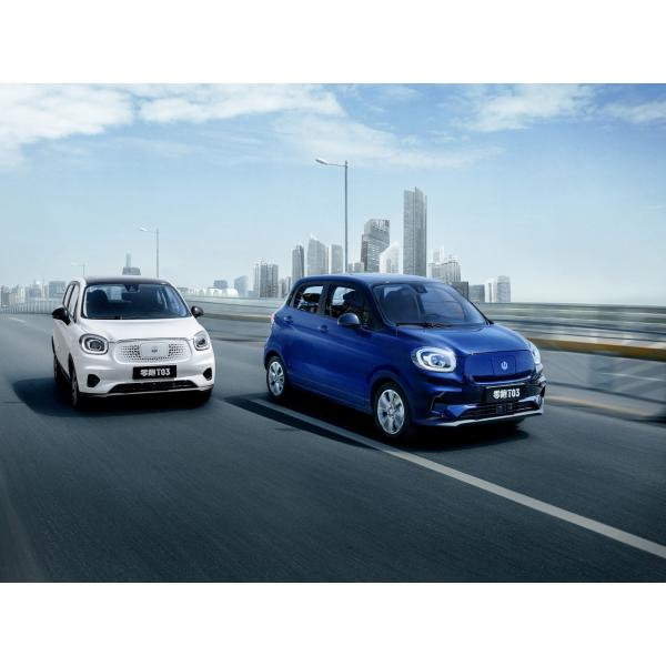 5 Doors 4 Seater Mini EV Cars White Color Reliable Battery Quality