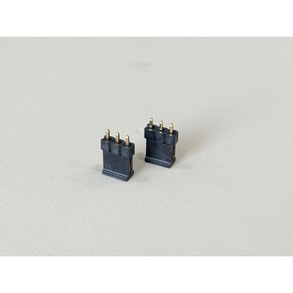 6.0H 2.00mm Pitch 1×3 Pin Header Connector, Single-Row Straight Type, Gold-Flash G/F, Brass Terminals, 1.9mm Housing Height, PCB Electronic Signal Connector