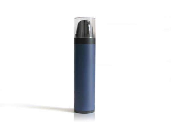 Dark Blue Empty Airless Pump Bottle , Recycle Cosmetic Lotion Bottles