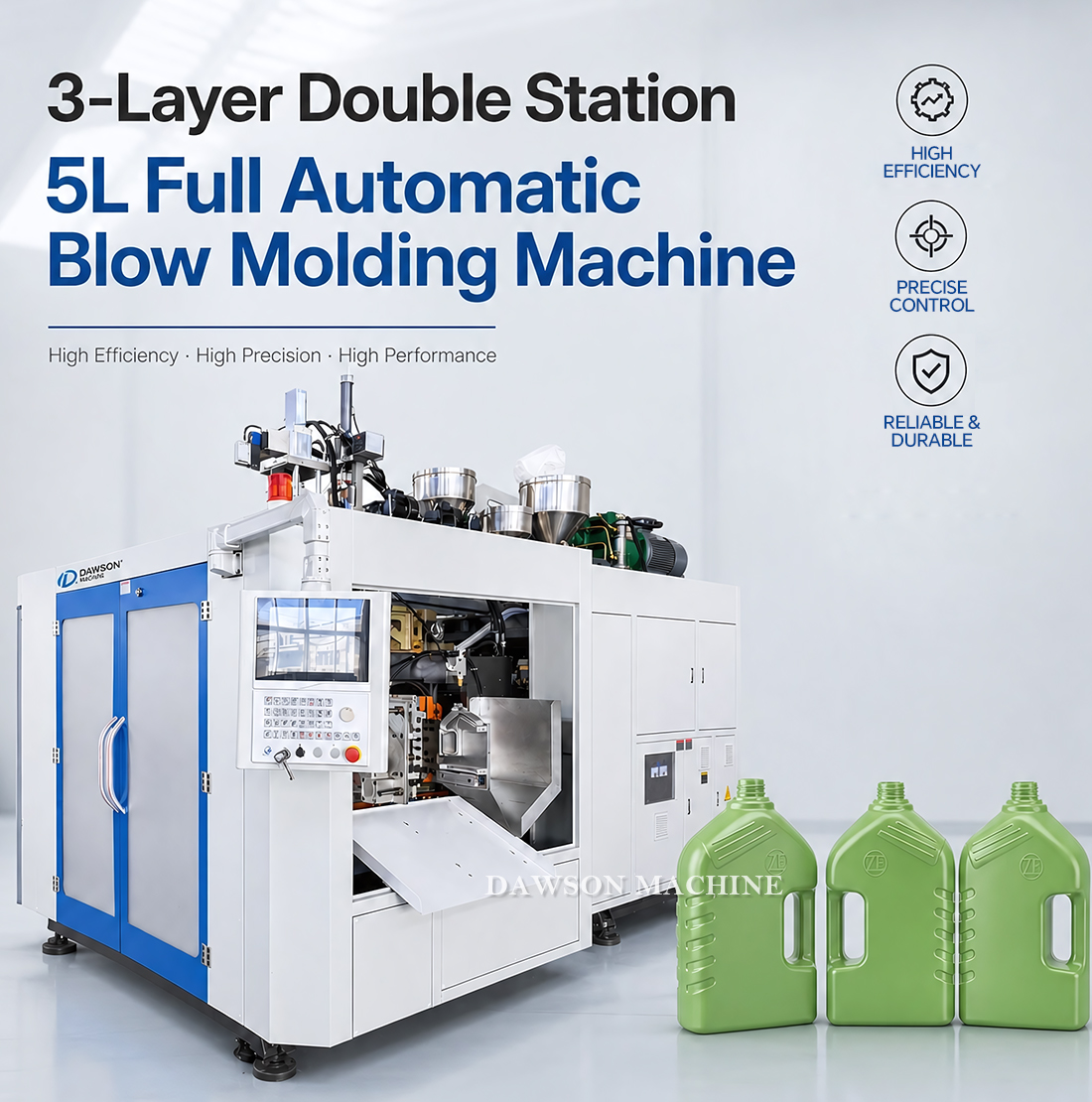 Automatic 4L HDPE Plastic Bottle Making Machine Extrusion Blow Molding Equipment