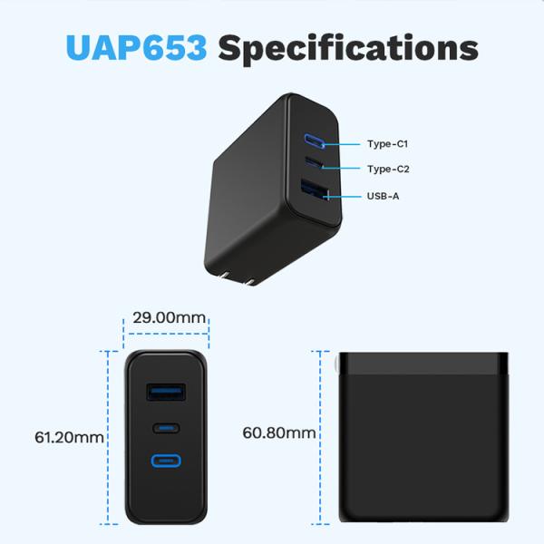 65w Mini PD Power Adapter Charger OTP Protection Custom