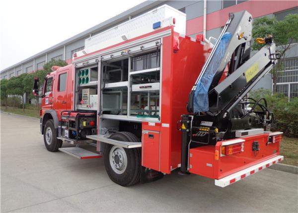 Caminhões do fogo e do salvamento da emergência 4×4 com sistema de iluminação de Teloscopic e crescimento do elevador