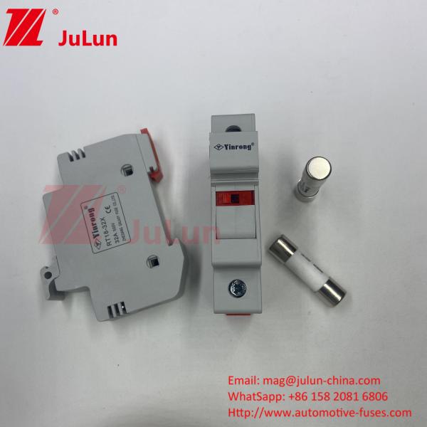 Din Guide Fuse Holder DIN Rail Solar Fuse Holder Solar DC 1000V PV Fuses 6A 10A 15A 20A 25A 30A High V