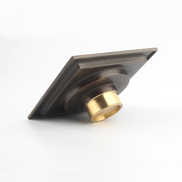Strainer Style 6 Inch Square Anti-odor Bathroom Brass Floor Drain Cover Chrome Plated