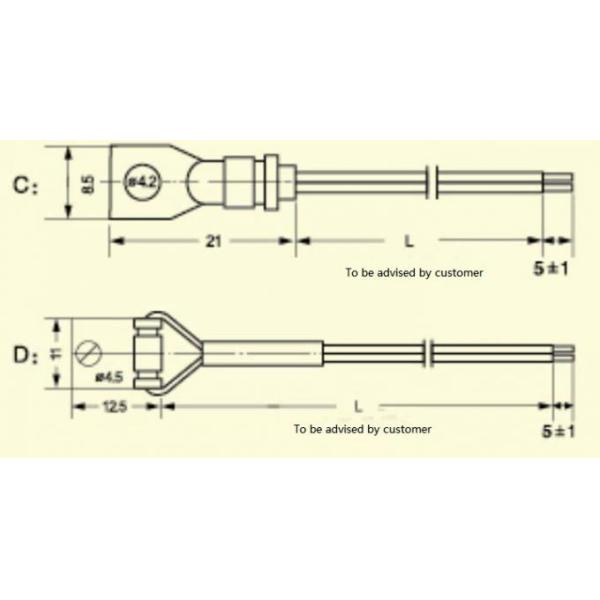 Customized CWF Precision Stainless Steel NTC Micro Temperature Sensor 10KOhm 3435K 1% For Home Appliances