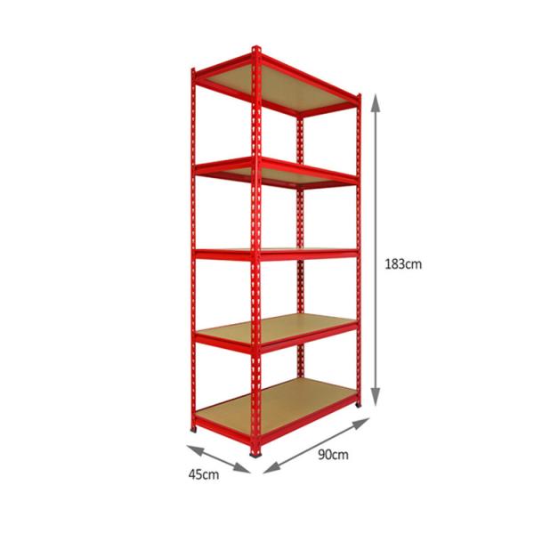5 Layer Boltless Steel Decking Rivet Shelf for Home Furniture Organization and Storage