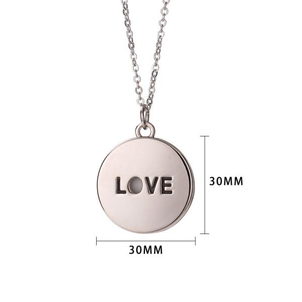Sublimation Heart Shape Sliding Silver Locket Necklace Custom Printing Sublimation DIY Blank Love Necklace Picture Pendant