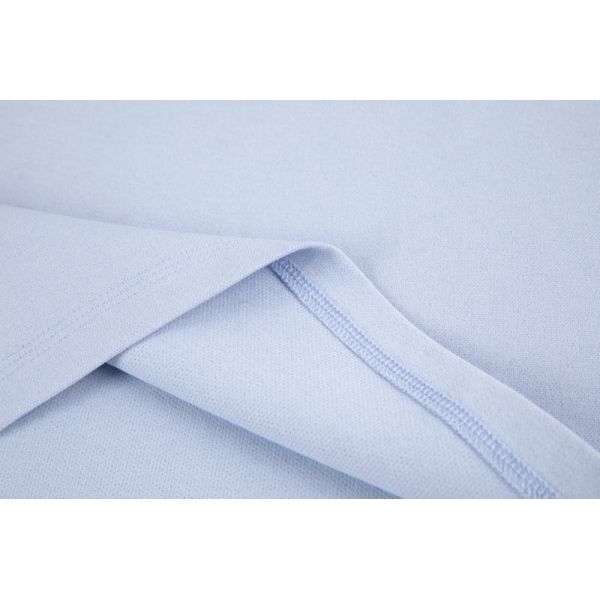 Men's Ice Blue Quarter-Zip Mock Neck Performance Pullover Hoodie with Polyester-Spandex Knit