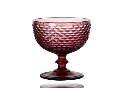 Thickened Bottom Lead Free Crystal Ice Cream Cups , FDA Individual Ice Cream Cups