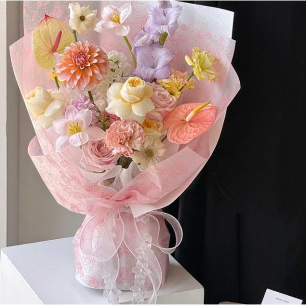 Día de la Madre Phalaenopsis Papel de envoltura de flores mate Materiales de arte floral a la moda e impermeables