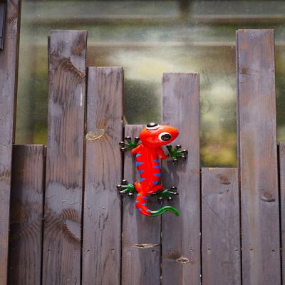 Yard Metal Gecko Wall Decor Hanging Metal Lizard Garden Ornament