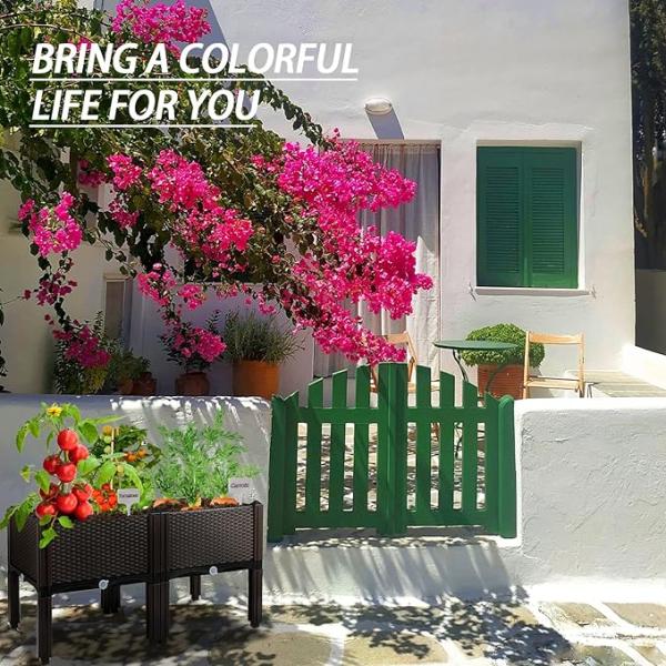 Customized Polypropylene Plastic Raised Planter Boxes Plastic Raised Garden Beds On Legs