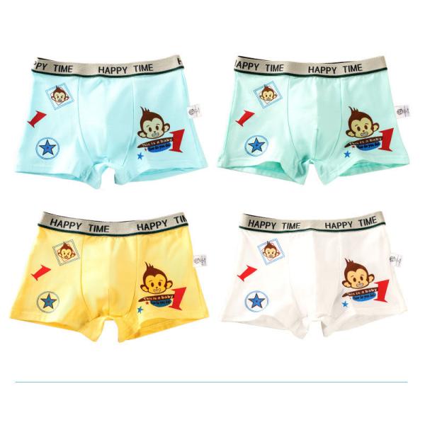 Боксер хлопка XXL 4xl свободный подходящий замыкает накоротко печать мультфильма для мальчика начальной школы