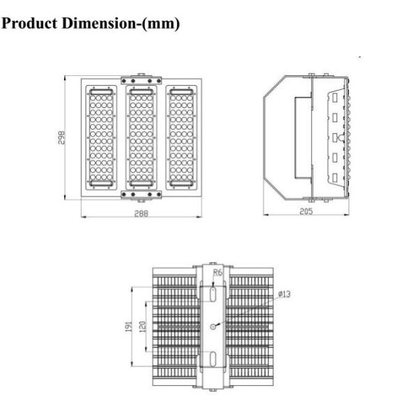 IP65 Waterproof LED Flood Light Golf And Tennis Court Lights150Watt With Module Angle Adjustable
