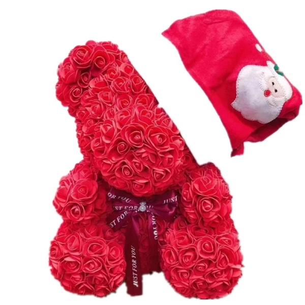 Long Lasting Preserved 40cm Size Roses Bear with Gift box That Lasting 3 Years  Valantines day gift