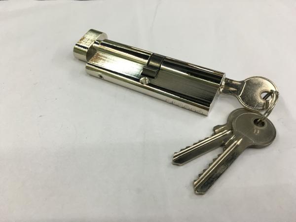 90mm (45*45) Euro Profile Single Brass Cylinder Lock with 3 brass normal keys Surface finish Bright nickle