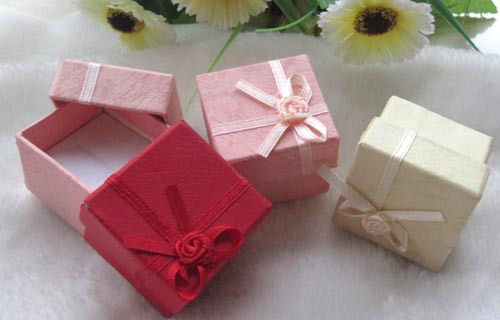 Jewelry multicolor Color Paper Gift Box for rings earrings