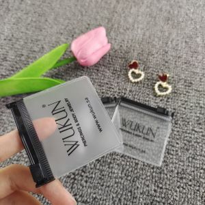 Bolsa de joyería de PVC con cremallera transparente ligera con logotipo