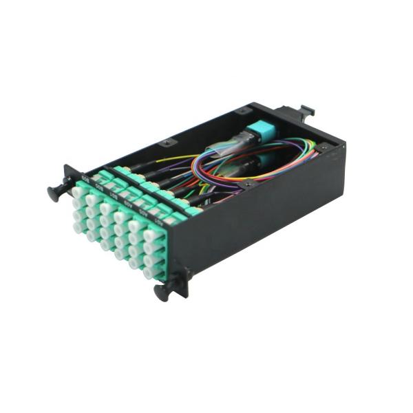 24F Quad LC OM3 24 Core MPO LGX Fiber Optic Box For 40G/100G