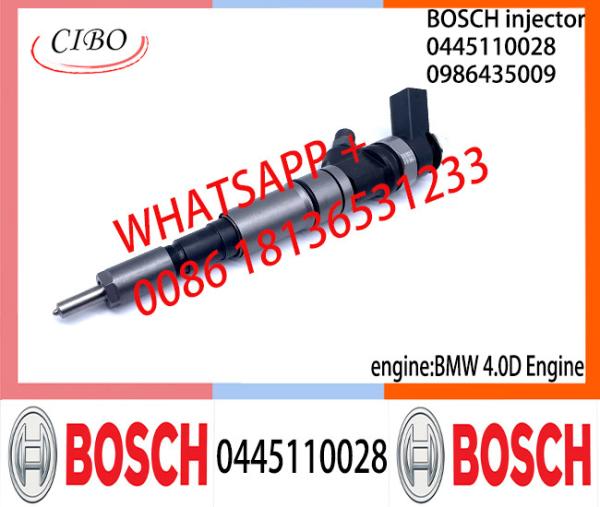 Injetor comum diesel 0445110028 do trilho 0445110013 0986435009 13532247866 13532354000 13537785438 para BMW 4.0D