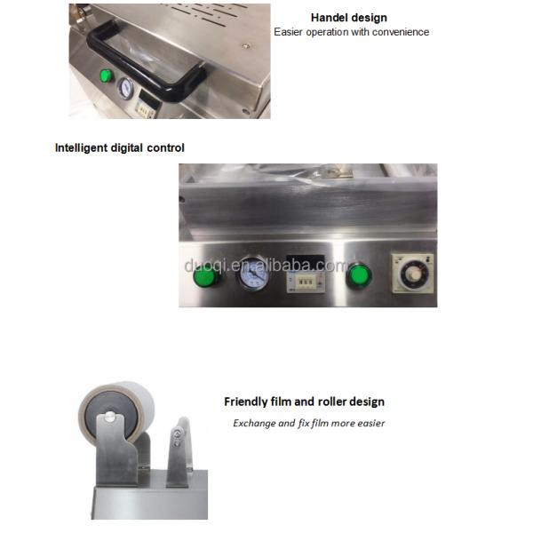 Duoqi Dq-240vct 260 MM Водородная вакуумная упаковочная машина для мяса, овощей и оборудования