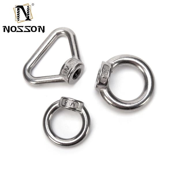 Stainless Steel 304 Forged Ring Shape Eye Nut Galvanized Polish M8 M27 Lifting Sizes M10 M12 M14 M16 M18 M20 M24 M27 A2-70 Grade