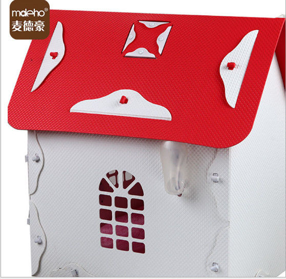 Summer Pet 022 Removable Deluxe Bungalow Villa, Teddy Dog Breathable Dog House Wholesale Color: Pink, White Red, Rice