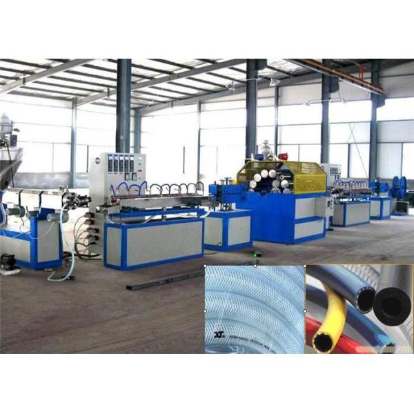 PVC Garden Hose Making Machine Plastic Extrusion Line , Twin Screw PVC Fiber Reinforced Pipe Production Line
