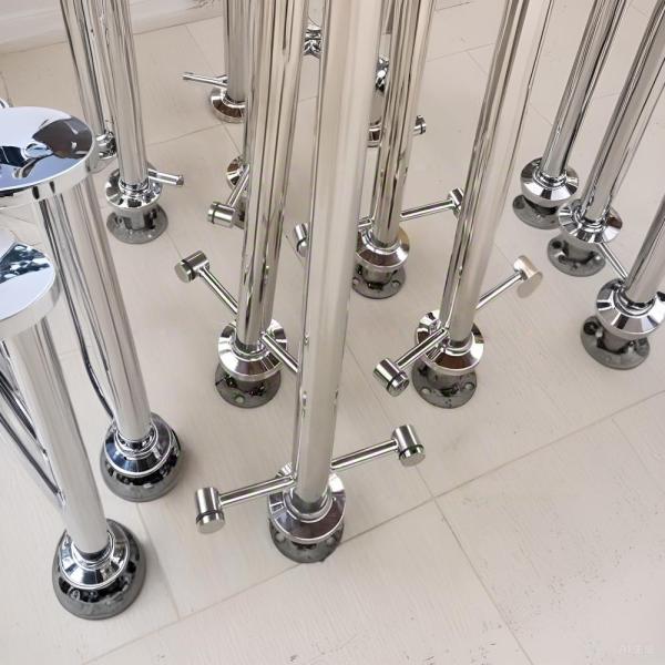 SS 304 316 Mirror Satin 32mmx12.7mmx70mm Inox Glass Clip 1'' X 1/2'' Stainless Steel Glass Holder With Tube  Soporte para Vidrio