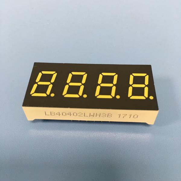 Ultra Bright White 4 Digit 0.4inch 7 Common Cathode Segment LED Display for Instrument Panel