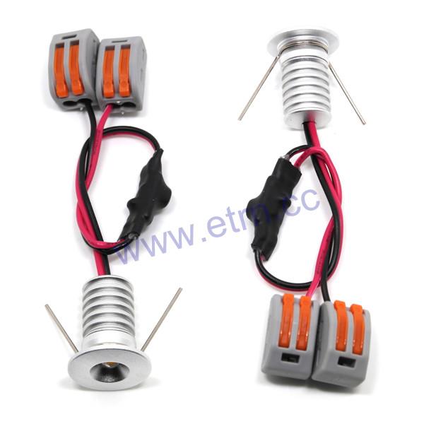 Bright Luminescenc 9-28VDC 2W Super MINI LED Downlights Cabinet ceiling embeded Spotlight