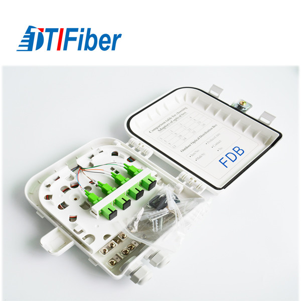 Коробка распределения 8 портов на открытом воздухе, стена коробки Splitter Plc/поляк установила