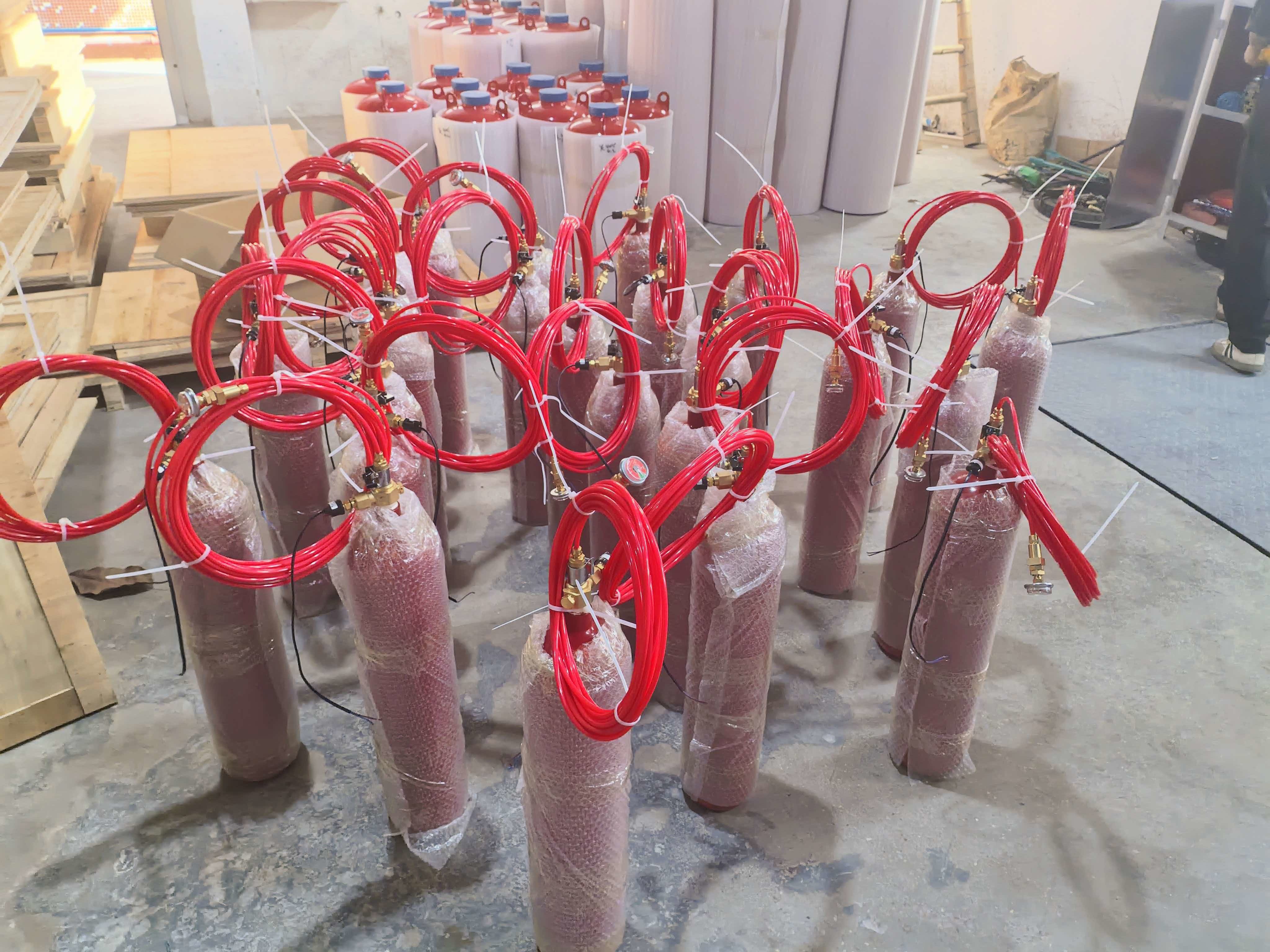 Non-Electric CO2 Fire Suppression System with Heat Sensing Tube for Server Room Protection