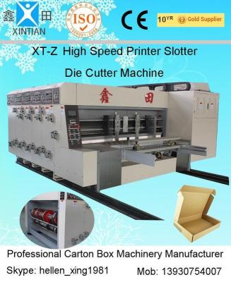 Flexo Printing Corrugated Carton Machinery With Stacker High Speed 100 Pcs / Min