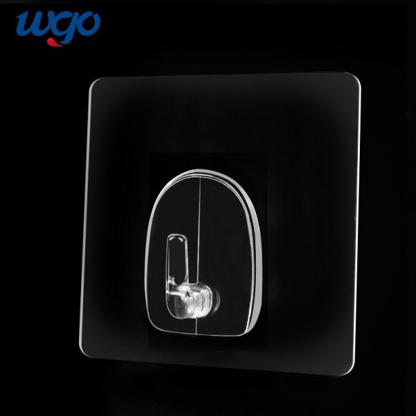 WGO Self Adhesive PC clear coat hook Heavy Duty For Hanging Coat Towel Kitchen Bathroom Waterproof Rustproof