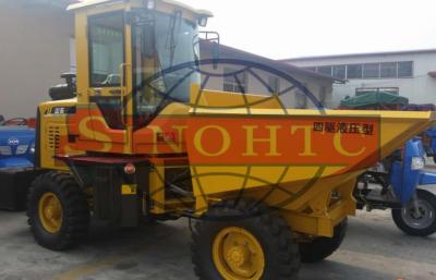Construction Site Skip 5 Ton Dumper , Mini 2 Axles Articulated 4x4 Dumper