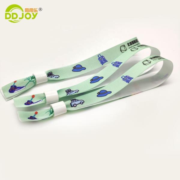 Customizable Festival Fabric Woven Wristbands with Adjustable Design and Custom Artwork