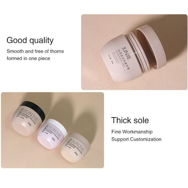 200g 250g 400g Plastic Body Butter Jars PE Scrub & Mud Film Container Refillable Cosmetic Jars For Face Cream & Skincare Products