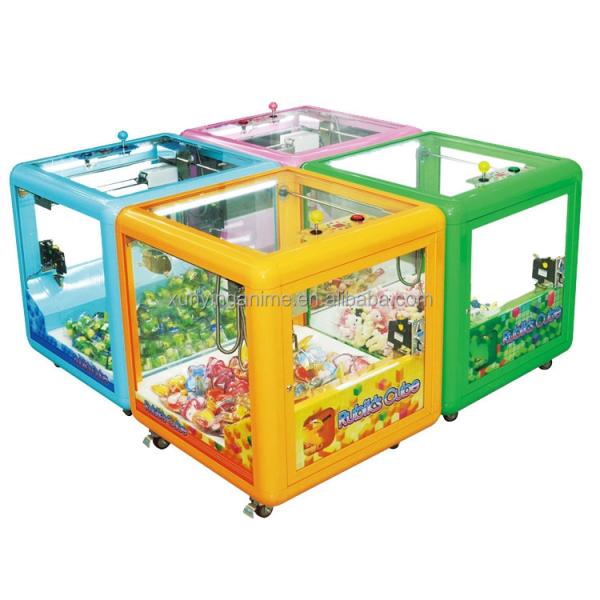 Mini Rubik Cube Crane Machine Moeda Operada Toy Crane Game com US Plug