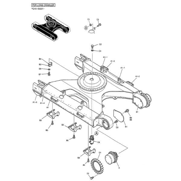 Motor durável do curso da máquina escavadora, movimentação final de YN15V00011F4 Kobelco SK200-6E