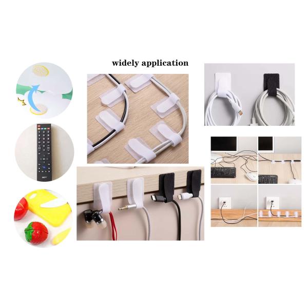 DANSKY Custom Hook and Loop  Nylon Reusable Polka Dot Round Adhesive Quiet Hook and Loop Die Cut Hook and Loop